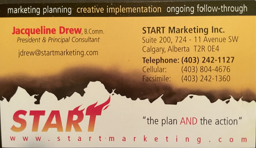 Start Marketing Business Card